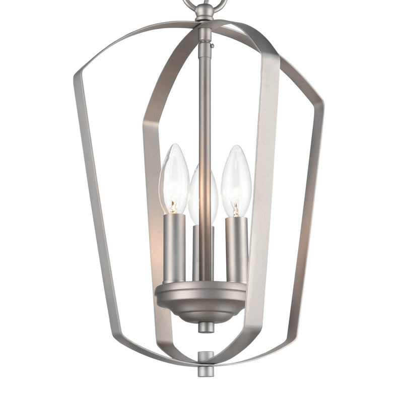 Millennium 9823-SN Three Light Chandelier, Satin Nickel Finish - LightingWellCo