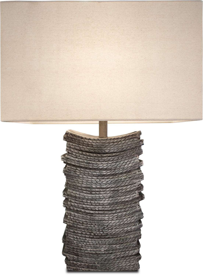 Currey and Company 6000-0591 One Light Table Lamp, Charcoal Finish - LightingWellCo