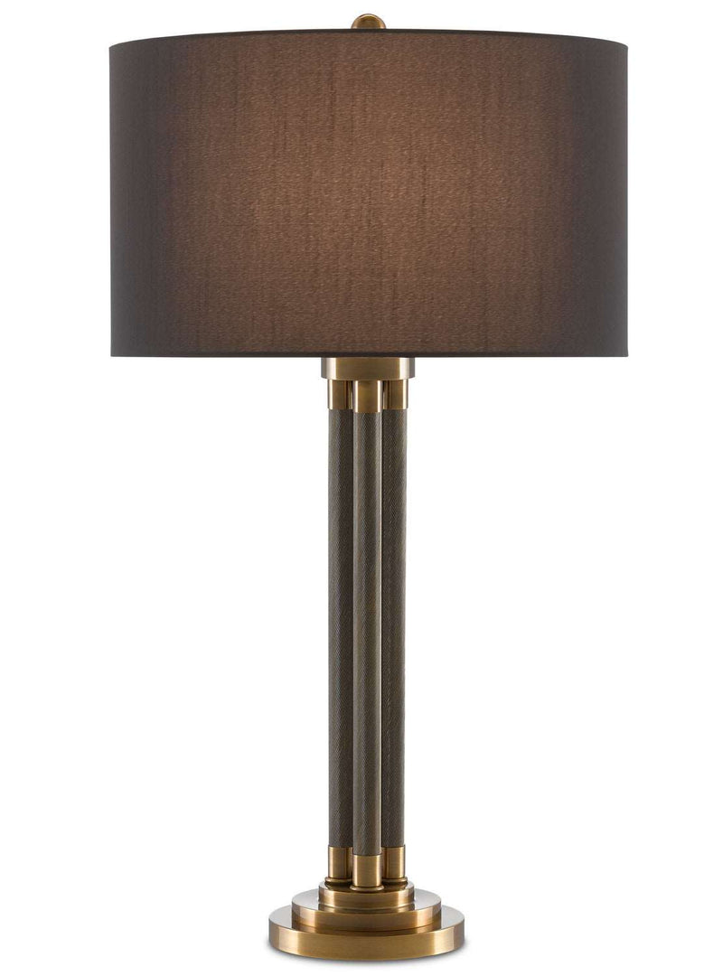 Currey and Company 6000-0596 One Light Table Lamp, Antique Brass Finish - LightingWellCo