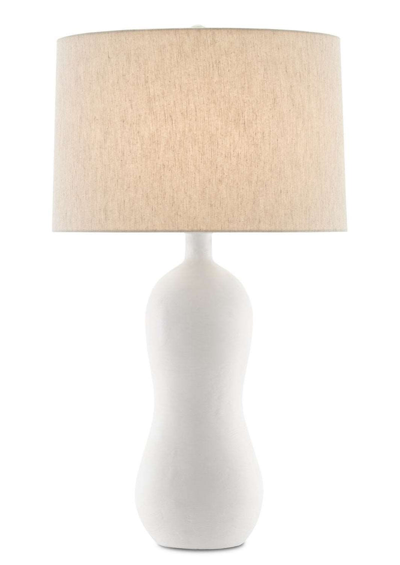 Currey and Company 6000-0635 One Light Table Lamp, White Finish - LightingWellCo