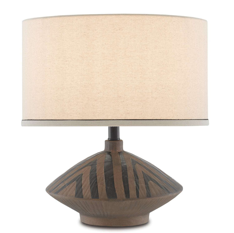 Currey and Company 6000-0639 One Light Table Lamp, Black/Brown/Matte Black Finish - LightingWellCo
