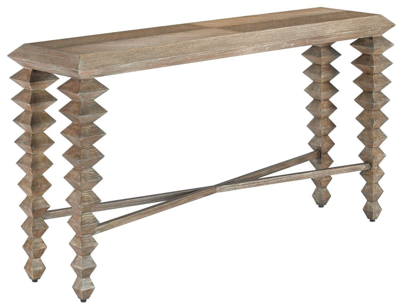Currey and Company 3000-0161 Console Table, Light Pepper Finish - LightingWellCo