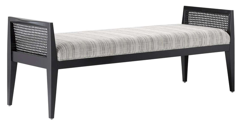 Currey and Company 7000-0362 Bench, Caviar Black Finish - LightingWellCo
