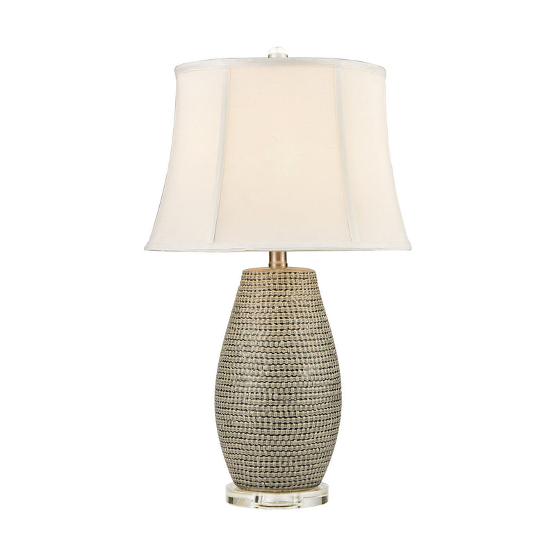 ELK Home 77193 One Light Table Lamp, Silver Grey Galze Finish - At LightingWellCo