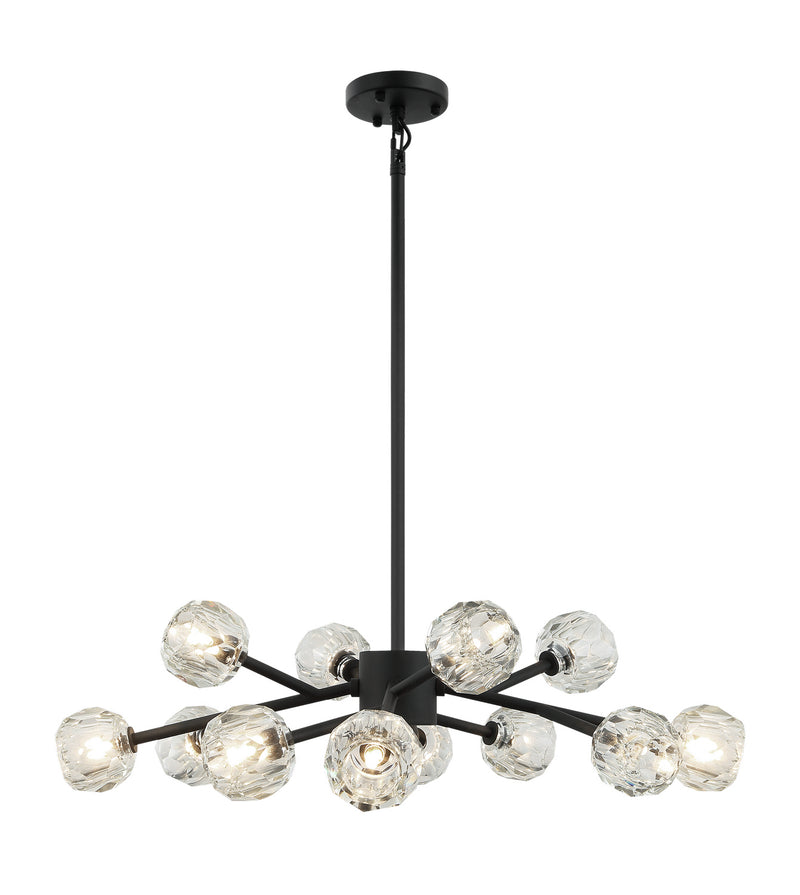 Matteo Lighting C61412MB Chandelier Light, Matte Black Finish - LightingWellCo