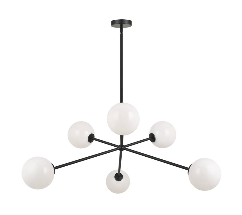 Matteo Lighting C81706BKOP Chandelier Light, Black Finish - LightingWellCo