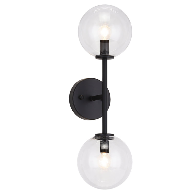 Matteo Lighting W81702BKCL Wall Sconce Light,  Finish - LightingWellCo