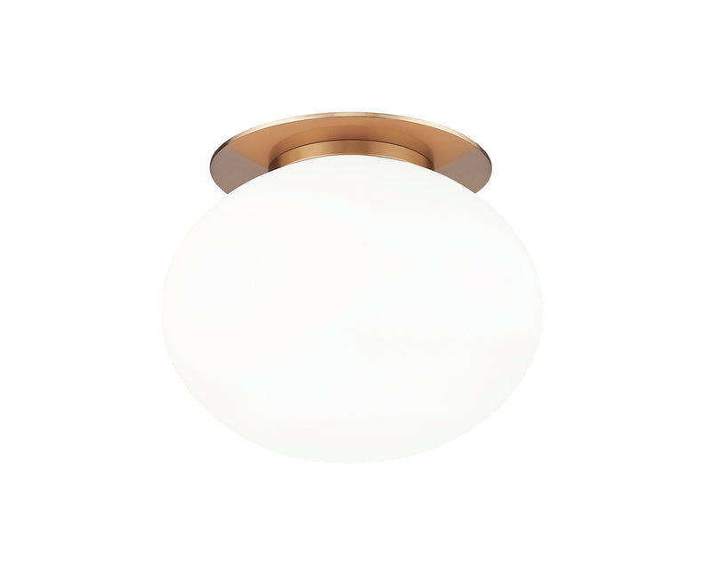 Matteo Lighting X12101AGOP Flush Mount Light, Aged Gold Brass Finish - LightingWellCo