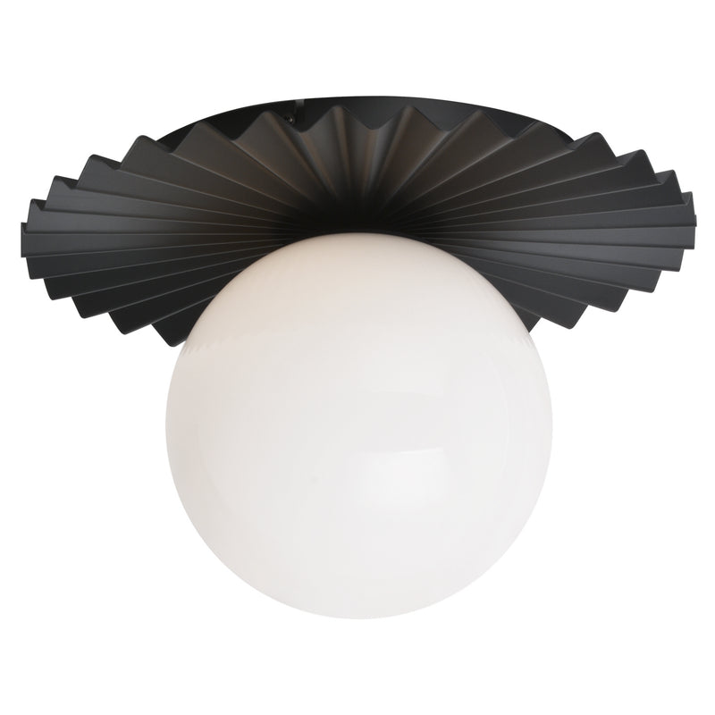 Matteo Lighting X83111BKOP Flush Mount Light, Black Finish - LightingWellCo