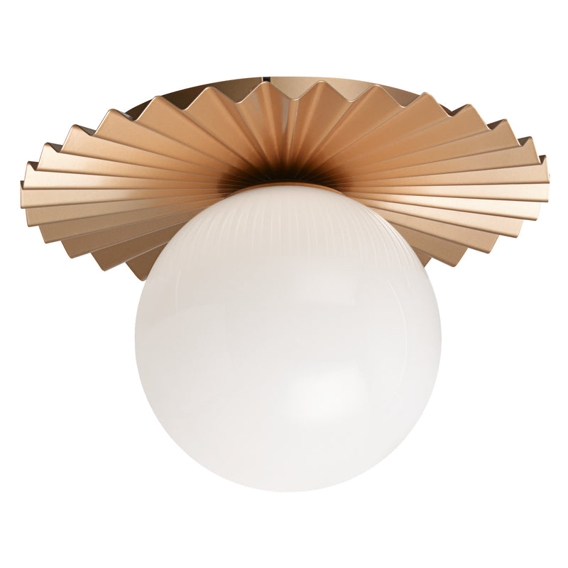 Matteo Lighting X83111MGOP Flush Mount Light, Matte Gold Finish - LightingWellCo