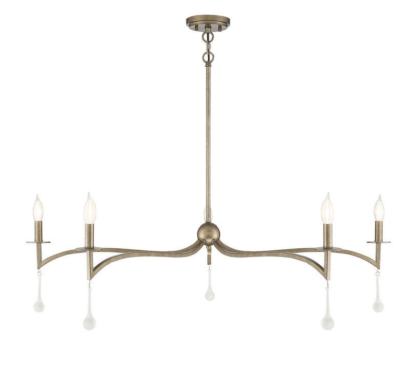 Savoy House 1-1099-5-182 Five Light Chandelier, Chelsea Gold Finish LightingWellCo