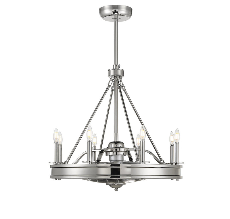 Savoy House 39-FD-124-109 LED Fan D Lier, Polished Nickel Finish LightingWellCo