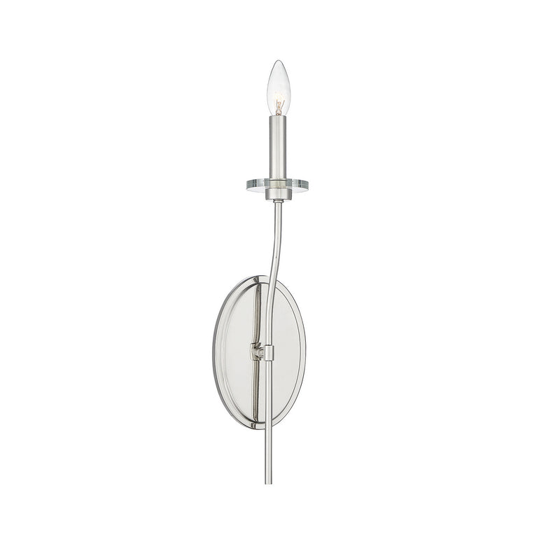 Savoy House Richfield 9-176-1-109 One Light Wall Sconce, Polished Nickel Finish - LightingWellCo