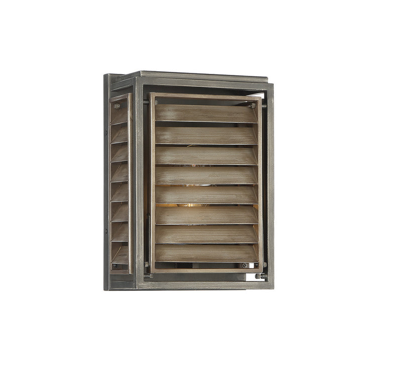 Savoy House Hartberg 9-9342-1-162 One Light Outdoor Wall Sconce, Aged Driftwood Finish - LightingWellCo