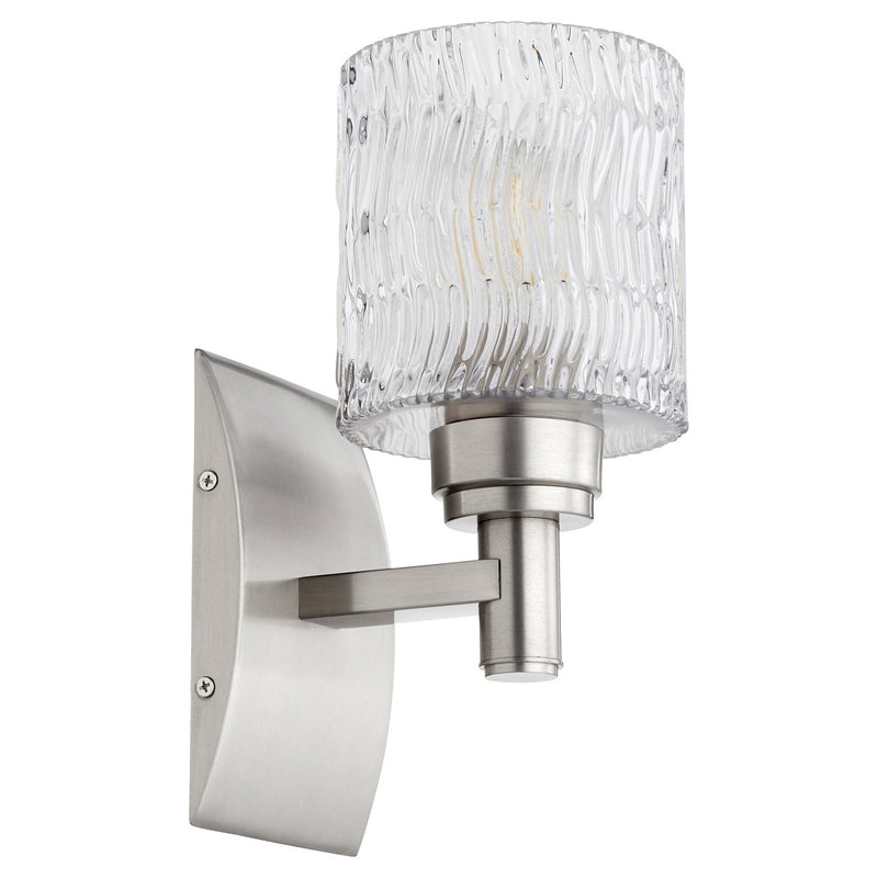 Quorum 5184-1-65 One Light Wall Mount, Satin Nickel Finish - LightingWellCo