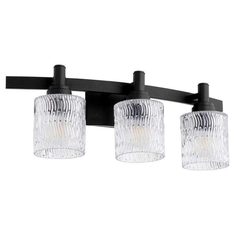 Quorum 5184-3-69 Three Light Vanity, Black Finish - LightingWellCo