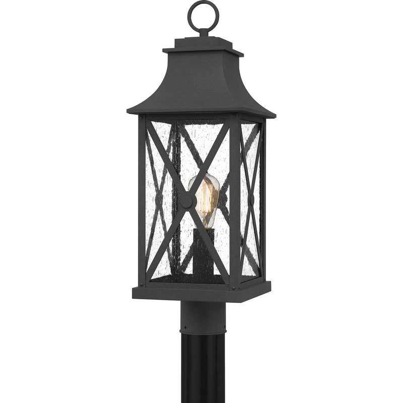 Quoizel ELB9009MB One Light Outdoor Post Mount, Mottled Black Finish - LightingWellCo