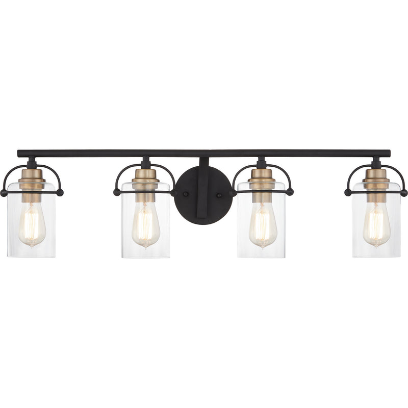 Quoizel EMR8604MBK Four Light Bath, Matte Black Finish - LightingWellCo