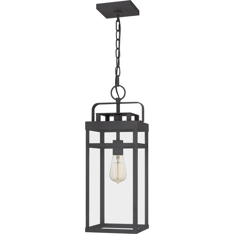 Quoizel KTN1908MB One Light Outdoor Hanging Lantern, Mottled Black Finish - LightingWellCo