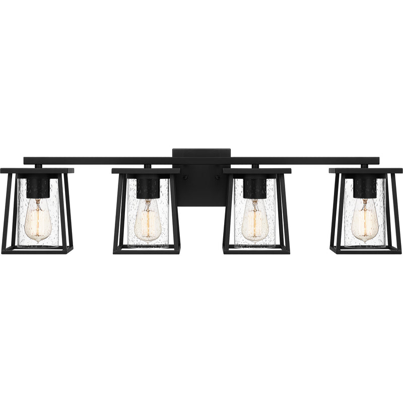 Quoizel LDG8633MBK Four Light Bath, Matte Black Finish - LightingWellCo