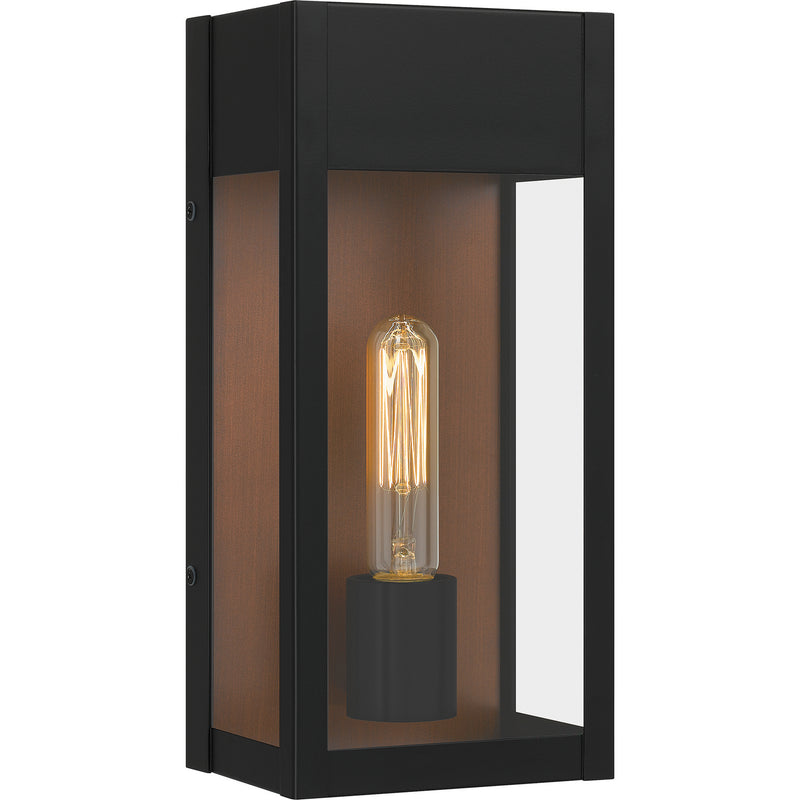 Quoizel MAE8406MBK One Light Outdoor Wall Mount, Matte Black Finish - LightingWellCo