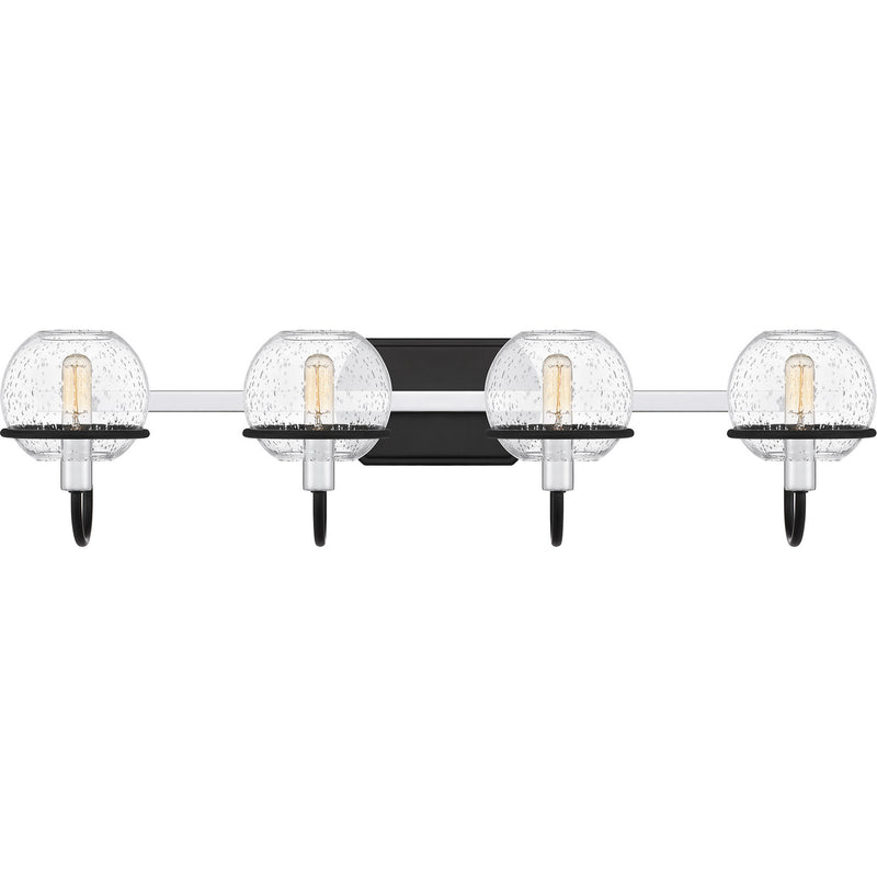 Quoizel PHX8631MBK Four Light Bath, Matte Black Finish - LightingWellCo
