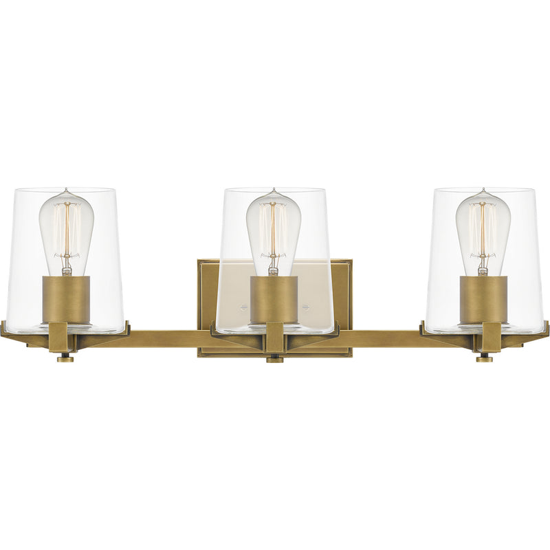 Quoizel PRY8624WS Three Light Bath, Weathered Brass Finish - LightingWellCo