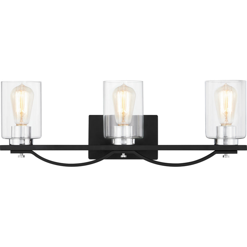 Quoizel SLE8624MBK Three Light Bath, Matte Black Finish - LightingWellCo