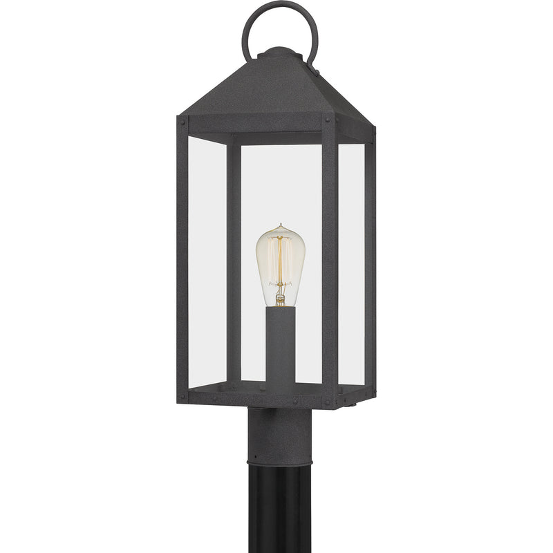 Quoizel TPE9008MB One Light Outdoor Post Mount, Mottled Black Finish - LightingWellCo