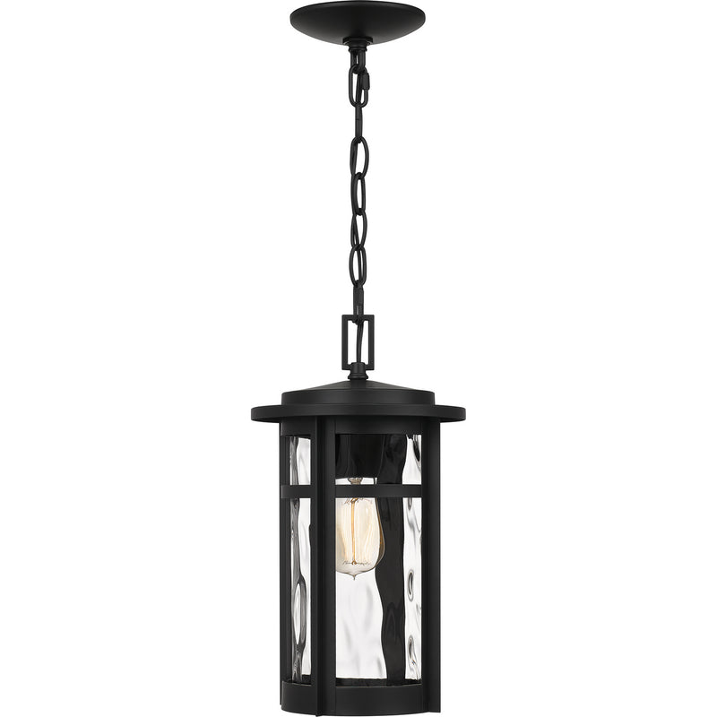 Quoizel UMA1908MBK One Light Outdoor Hanging Lantern, Matte Black Finish - LightingWellCo
