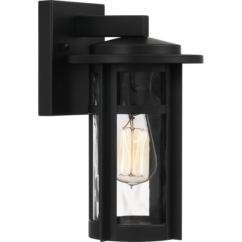 Quoizel UMA8407MBK One Light Outdoor Wall Mount, Matte Black Finish - LightingWellCo