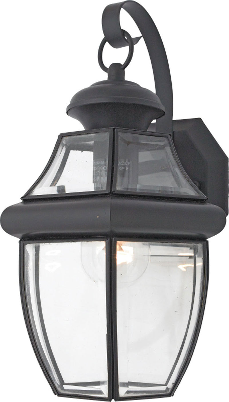 Quoizel NY8316K One Light Outdoor Wall Lantern, Mystic Black Finish - LightingWellCo