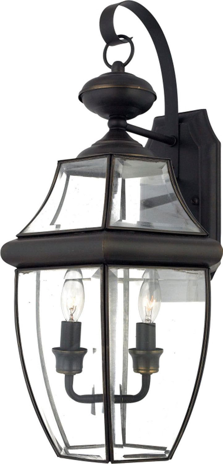 Quoizel NY8317Z Two Light Outdoor Wall Lantern, Medici Bronze Finish - LightingWellCo