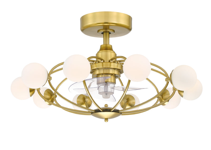 Fanimation FP3073BS 32``Ceiling Fan, Brushed Satin Brass Finish - LightingWellCo