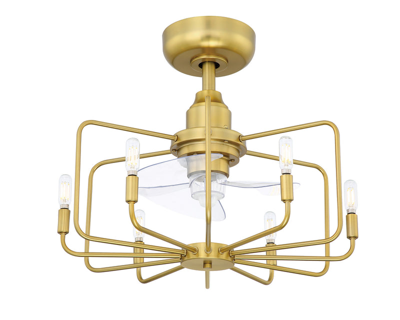 Fanimation FP3075BS 22``Ceiling Fan, Brushed Satin Brass Finish - LightingWellCo