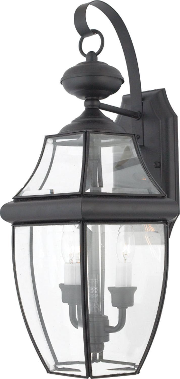 Quoizel NY8317K Two Light Outdoor Wall Lantern, Mystic Black Finish - LightingWellCo