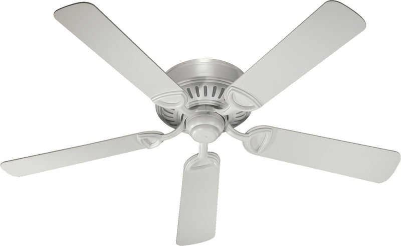 Quorum 51525-8 52``Ceiling Fan, Studio White Finish - LightingWellCo
