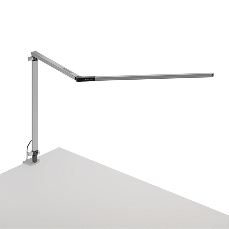 Koncept AR3000-CD-SIL-CLP Z-Bar LED Desk Lamp, Silver Finish - LightingWellCo