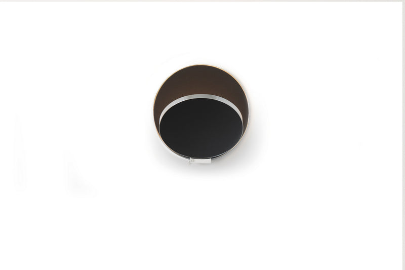 Koncept GRW-S-CRM-MBK-PI LED Wall Sconce, Chrome, Metallic Black Finish - LightingWellCo