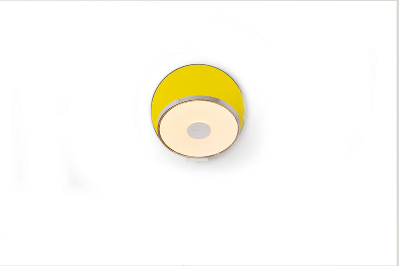 Koncept GRW-S-CRM-MYW-PI LED Wall Sconce, Chrome, Matte Yellow Finish - LightingWellCo