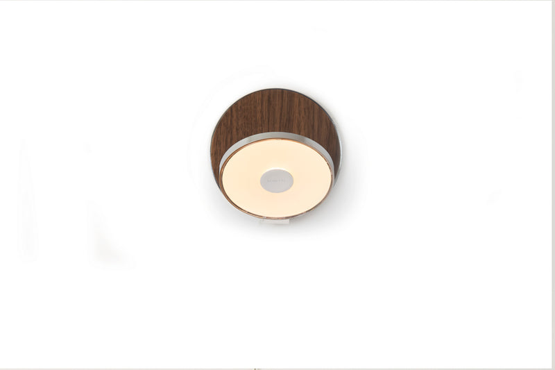 Koncept GRW-S-CRM-OWT-HW LED Wall Sconce, Chrome, Oiled Walnut Finish - LightingWellCo