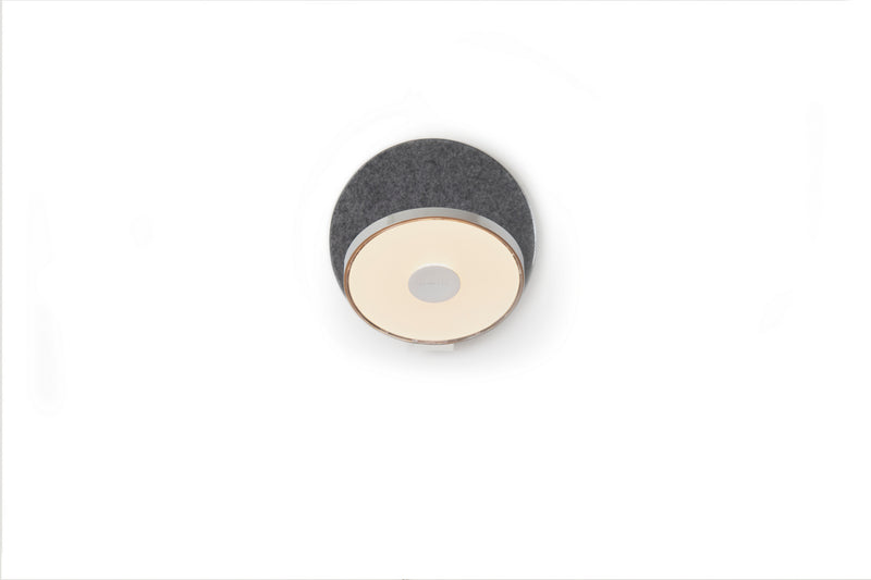 Koncept GRW-S-CRM-OXF-PI LED Wall Sconce, Chrome, Oxford (Felt) Finish - LightingWellCo