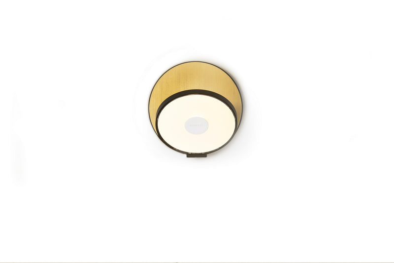 Koncept GRW-S-MBK-BRS-PI LED Wall Sconce, Metallic Black, Brushed Brass Finish - LightingWellCo