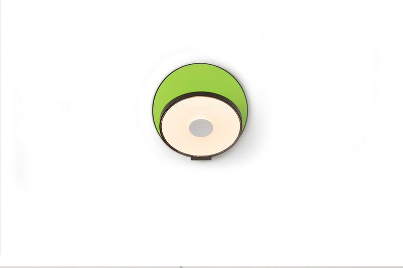 Koncept GRW-S-MBK-MGN-HW LED Wall Sconce, Metallic Black, Matte Green Finish - LightingWellCo
