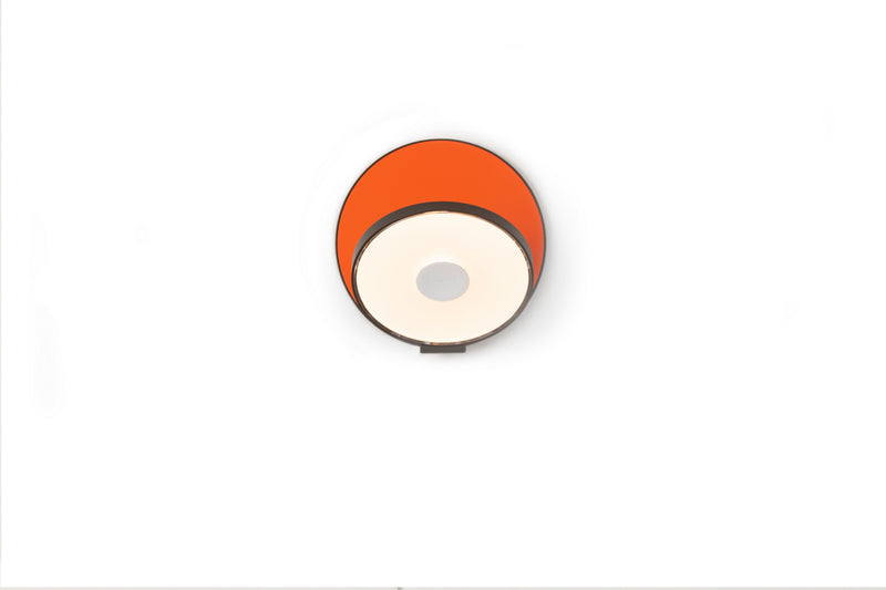 Koncept GRW-S-MBK-MOR-PI LED Wall Sconce, Metallic Black, Matte Orange Finish - LightingWellCo