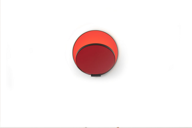 Koncept GRW-S-MBK-MRD-HW LED Wall Sconce, Metallic Black, Matte Red Finish - LightingWellCo