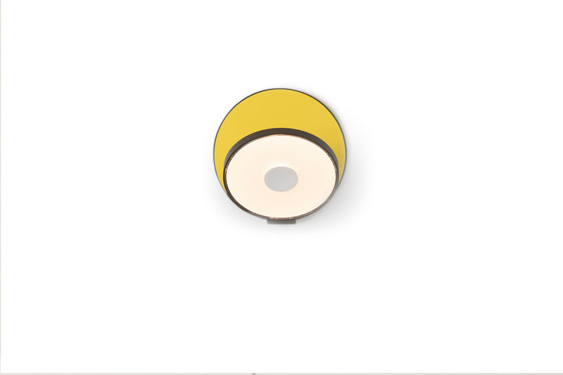 Koncept GRW-S-MBK-MYW-HW LED Wall Sconce, Metallic Black, Matte Yellow Finish - LightingWellCo
