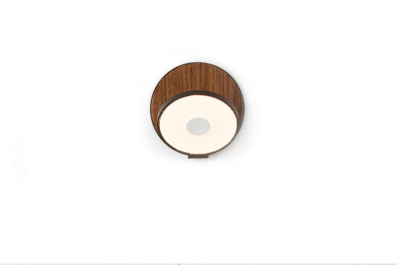 Koncept GRW-S-MBK-OWT-HW LED Wall Sconce, Metallic Black, Oiled Walnut Finish - LightingWellCo