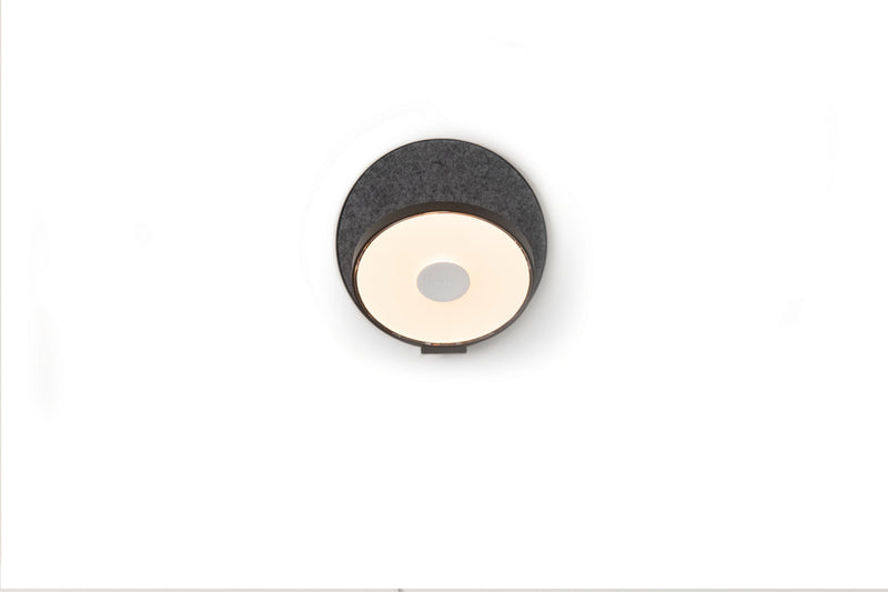 Koncept GRW-S-MBK-OXF-HW LED Wall Sconce, Metallic Black, Oxford Felt Finish - LightingWellCo