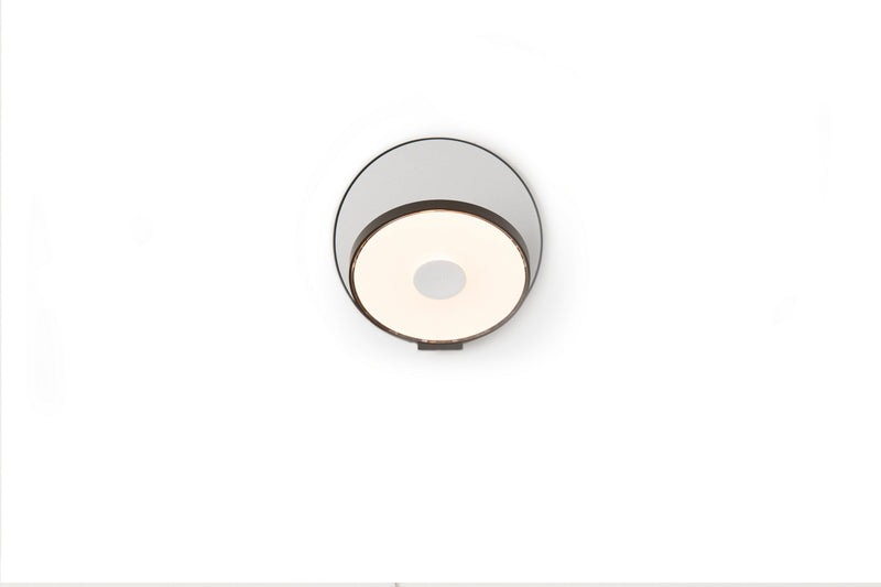 Koncept GRW-S-MBK-SIL-HW LED Wall Sconce, Metallic Black, Silver Finish - LightingWellCo